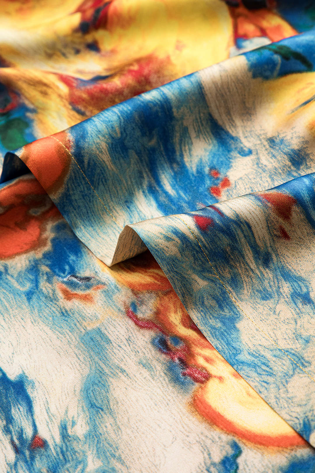Satin Floral Print Tie Front Skirt - Image 14
