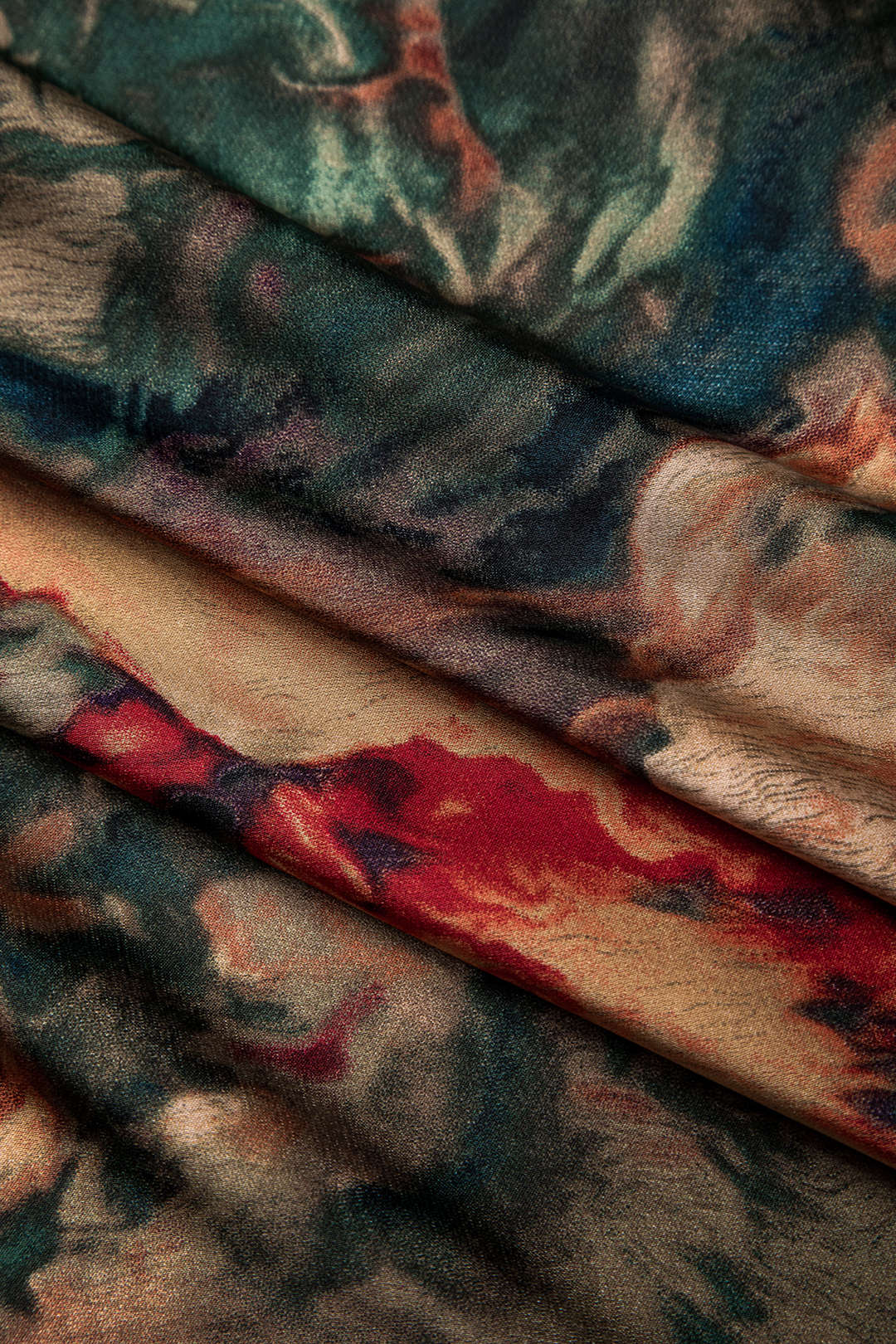 Satin Floral Print Tie Front Skirt - Image 4