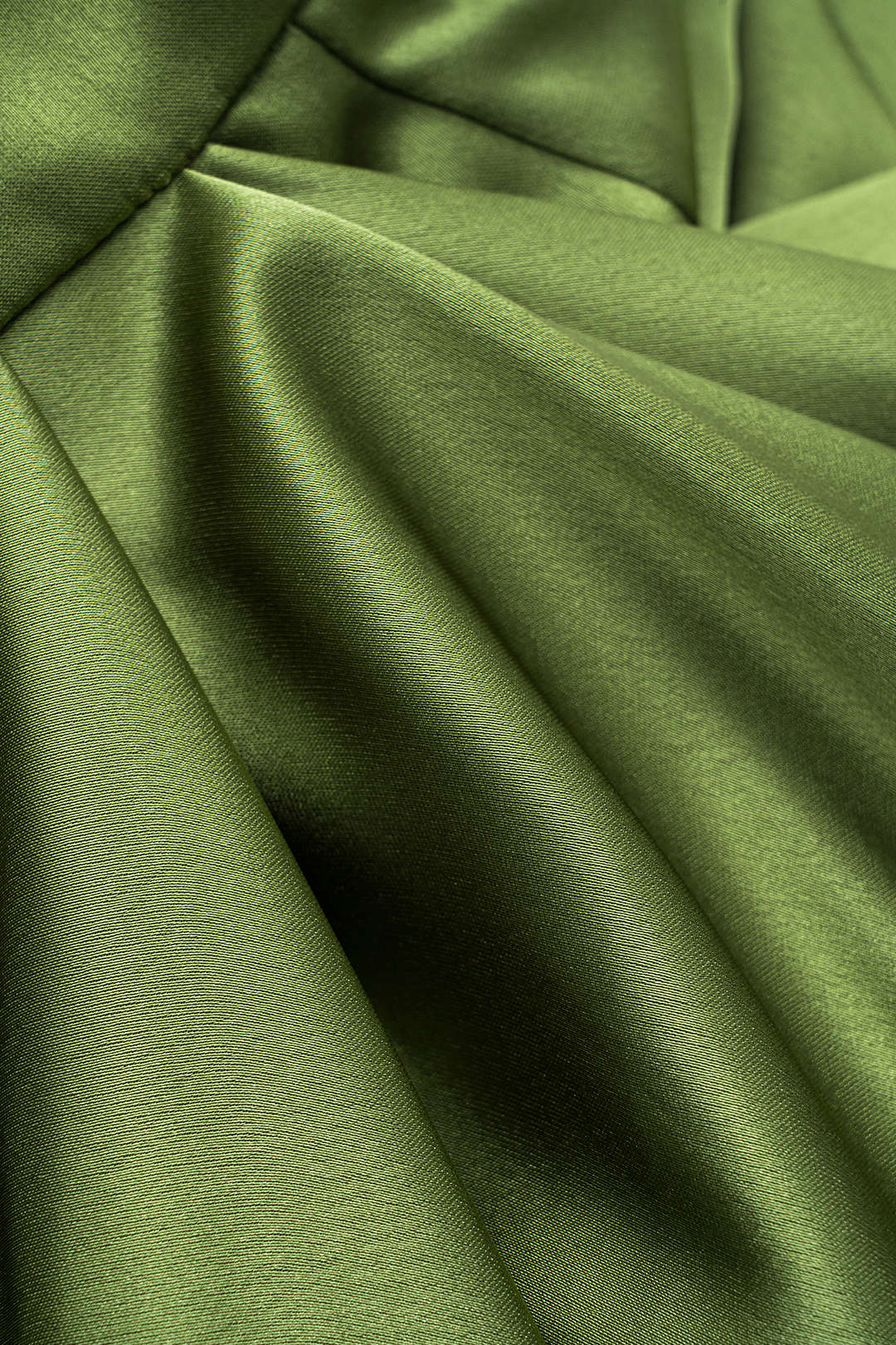 Satin Asymmetrical Ruched Tie Knot Zipper Skirt - Image 4