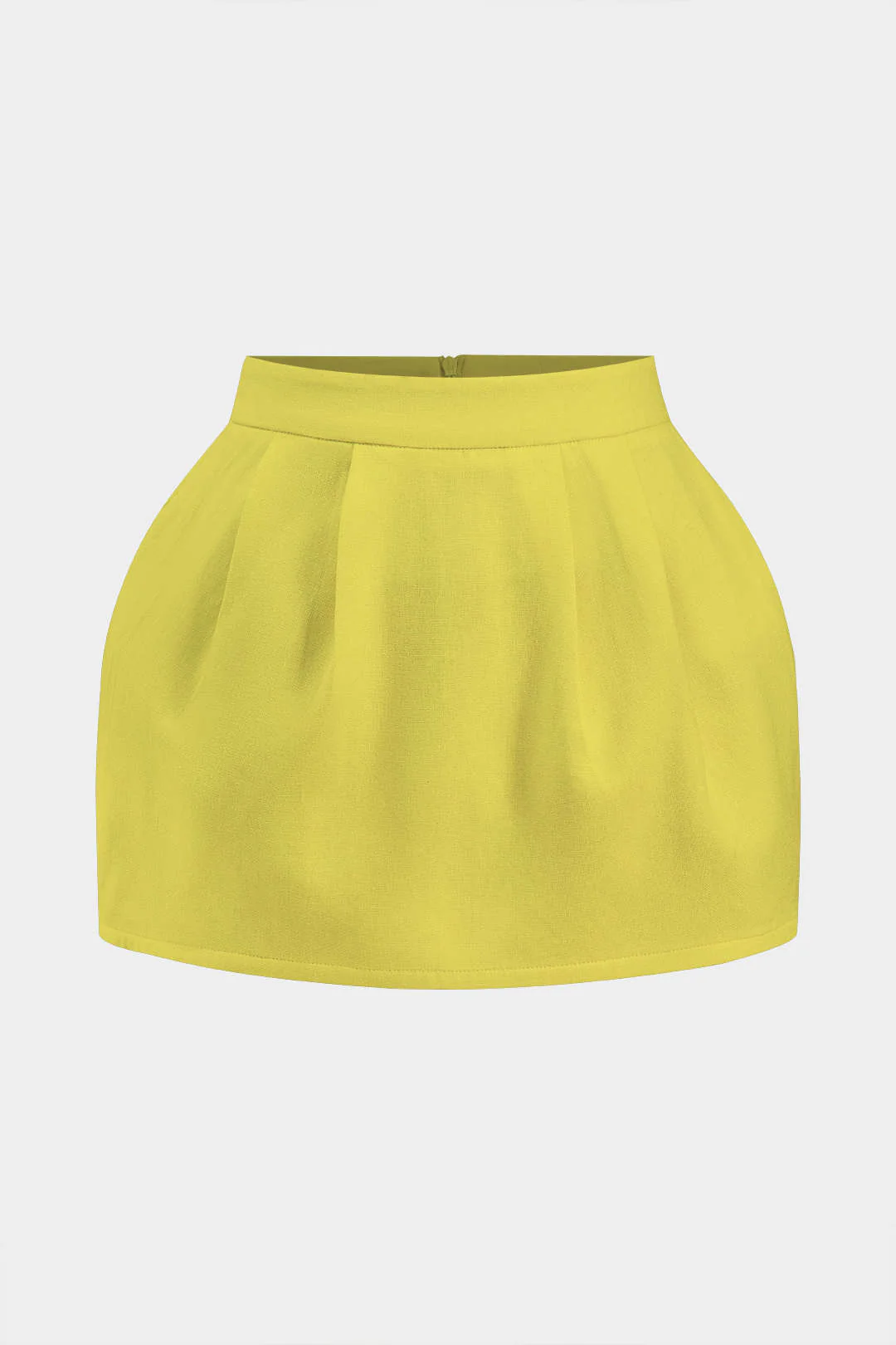Linen Ruched Zipper Skirt - Image 10