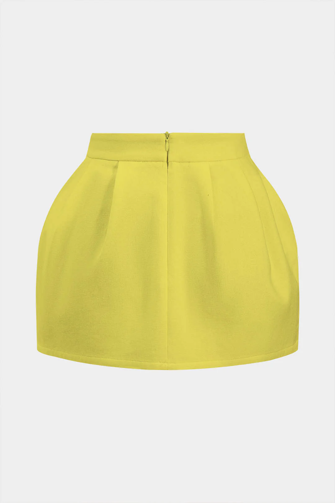 Linen Ruched Zipper Skirt - Image 11