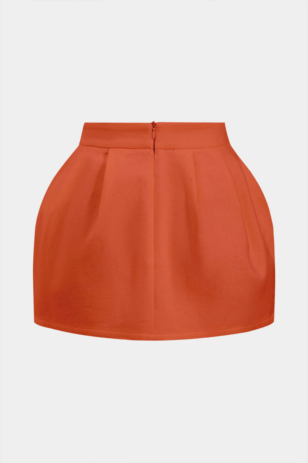 Linen Ruched Zipper Skirt - Image 13