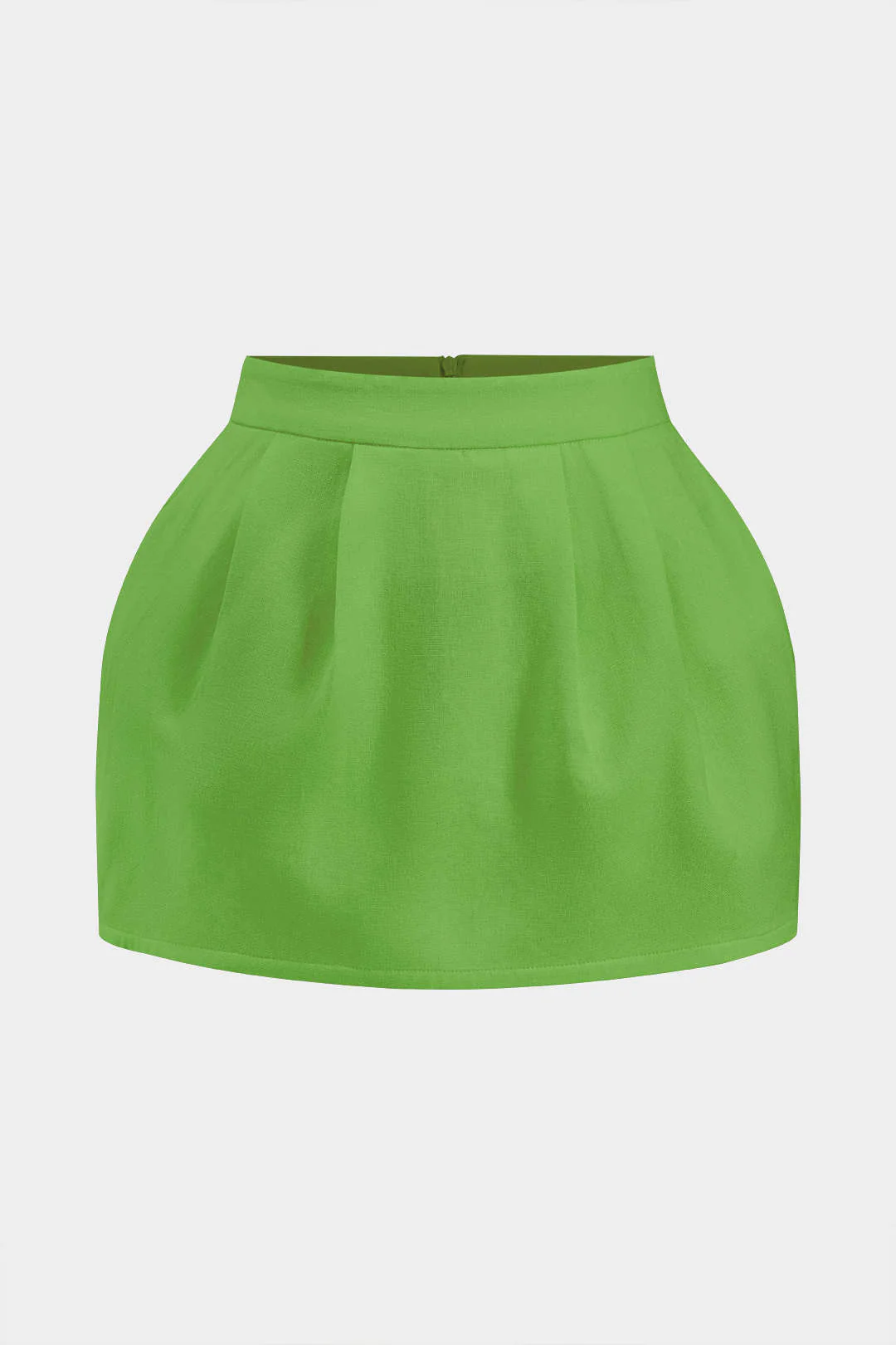 Linen Ruched Zipper Skirt - Image 16