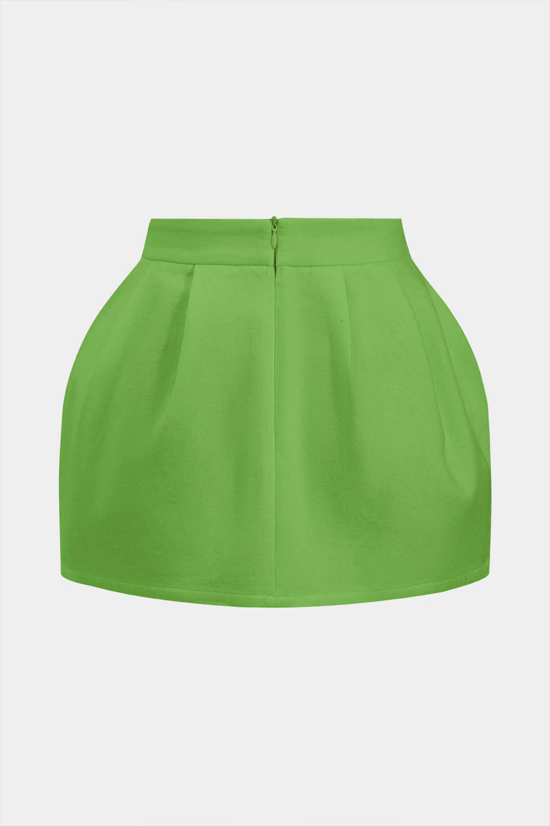 Linen Ruched Zipper Skirt - Image 17