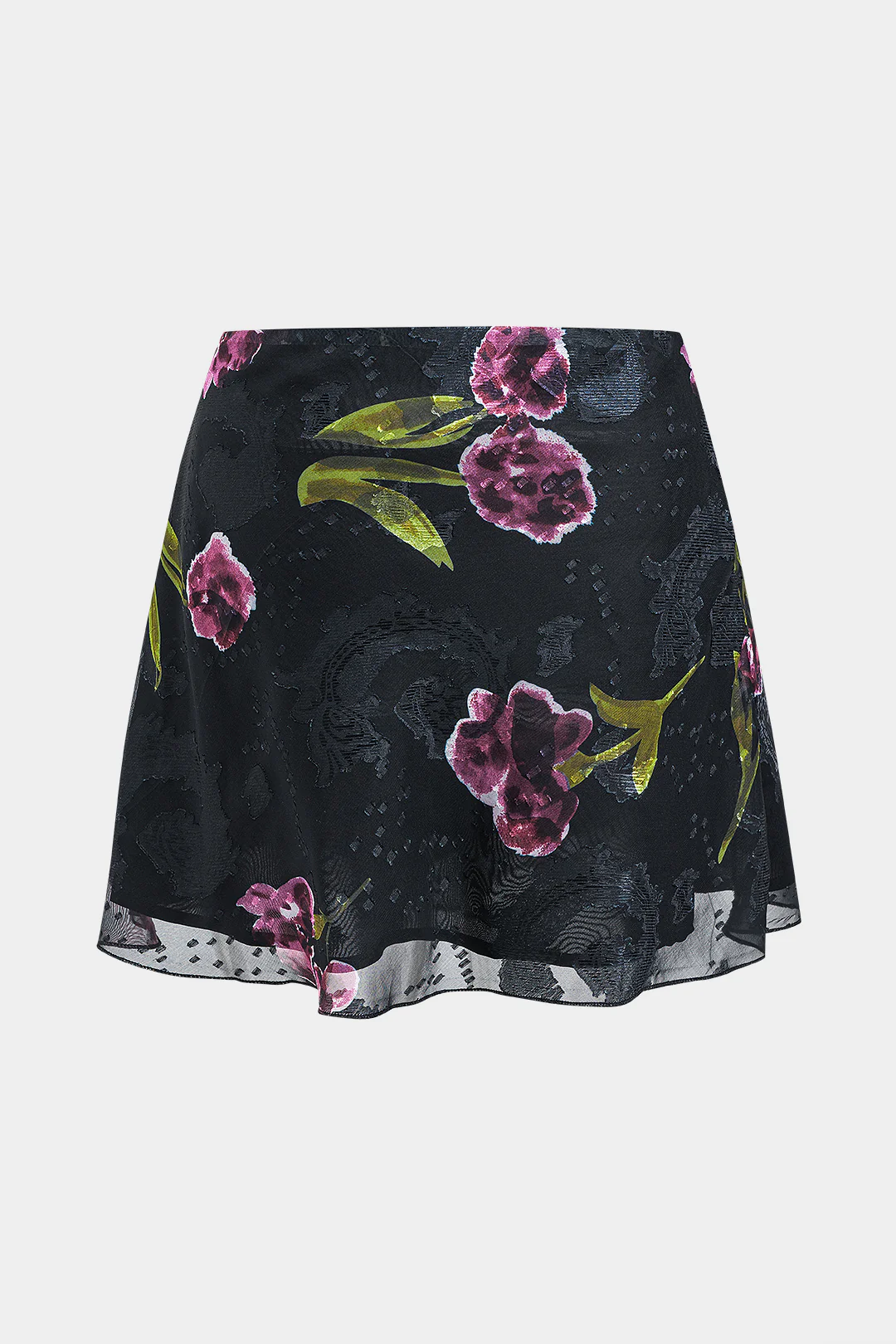 Floral Print Chiffon Skirt - Image 2