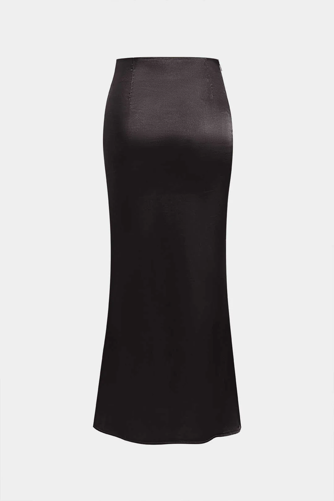 Solid Satin Zipper Skirt - Image 10