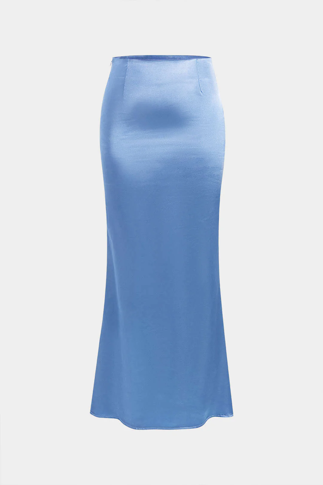 Solid Satin Zipper Skirt - Image 15