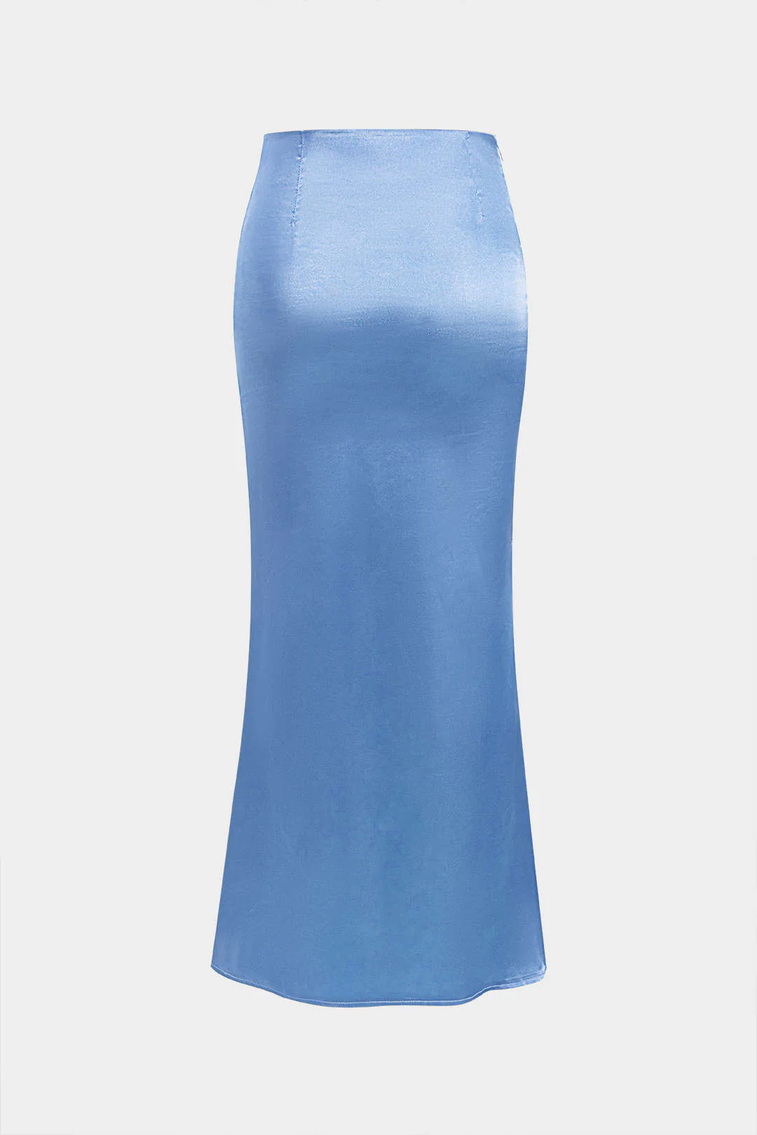 Solid Satin Zipper Skirt - Image 16