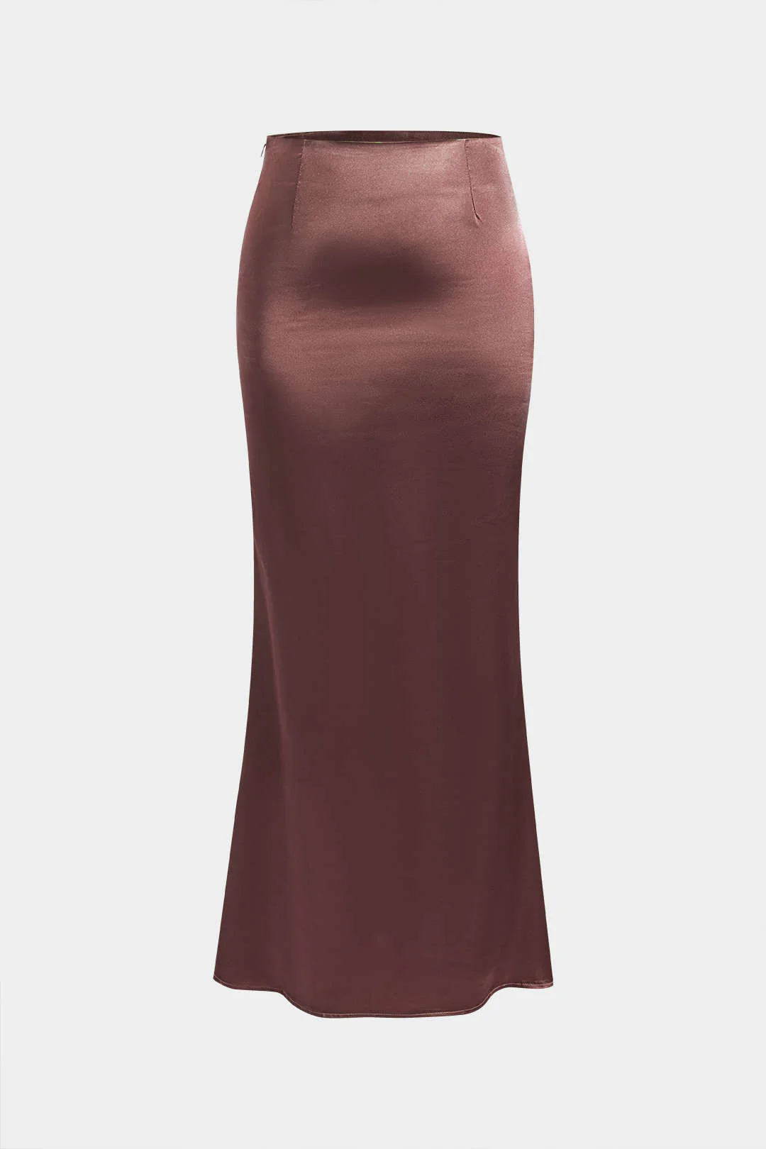 Solid Satin Zipper Skirt - Image 17