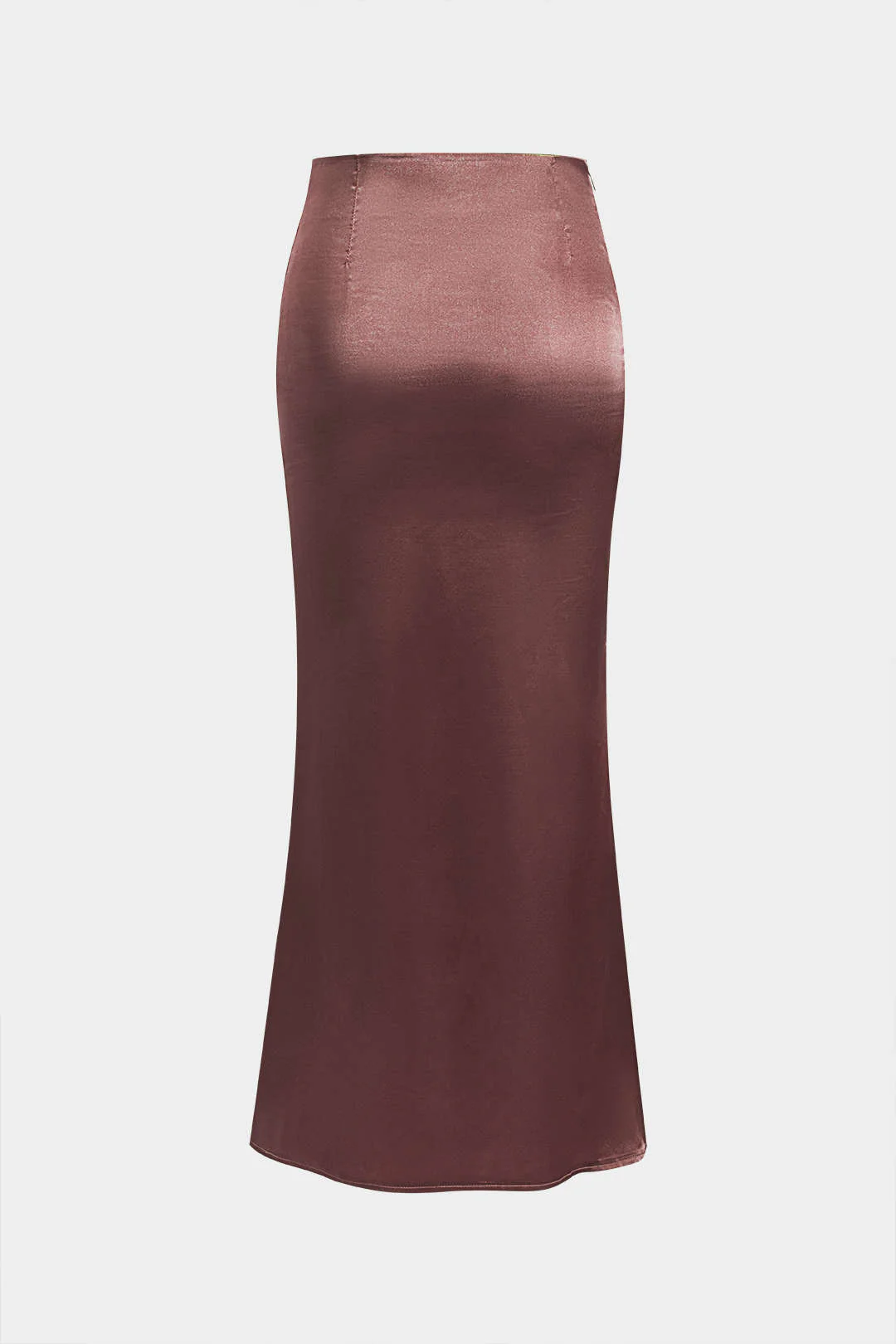 Solid Satin Zipper Skirt - Image 18