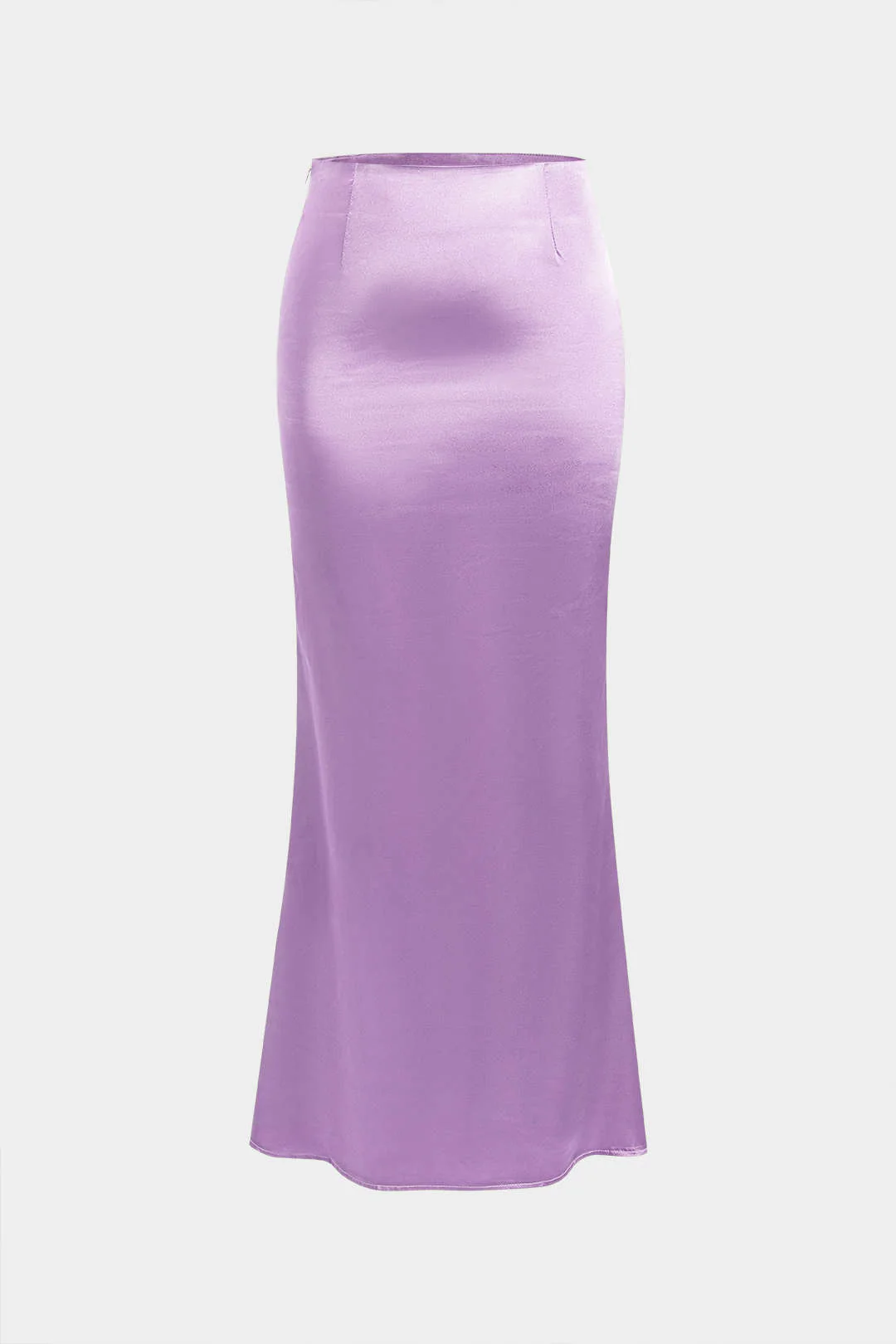 Solid Satin Zipper Skirt - Image 19