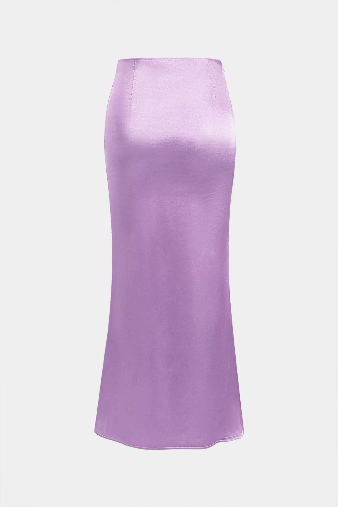 Solid Satin Zipper Skirt - Image 20