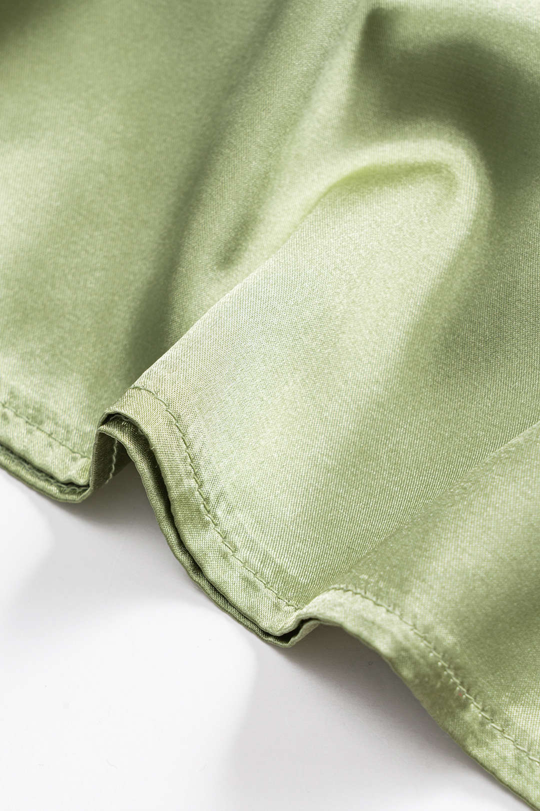 Solid Satin Zipper Skirt - Image 4
