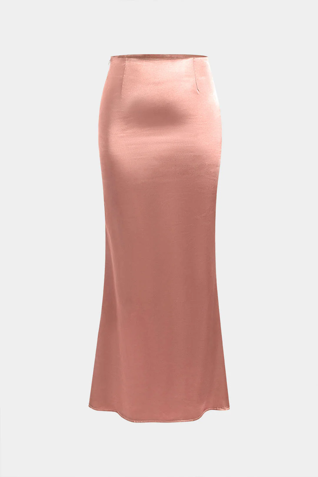 Solid Satin Zipper Skirt - Image 5