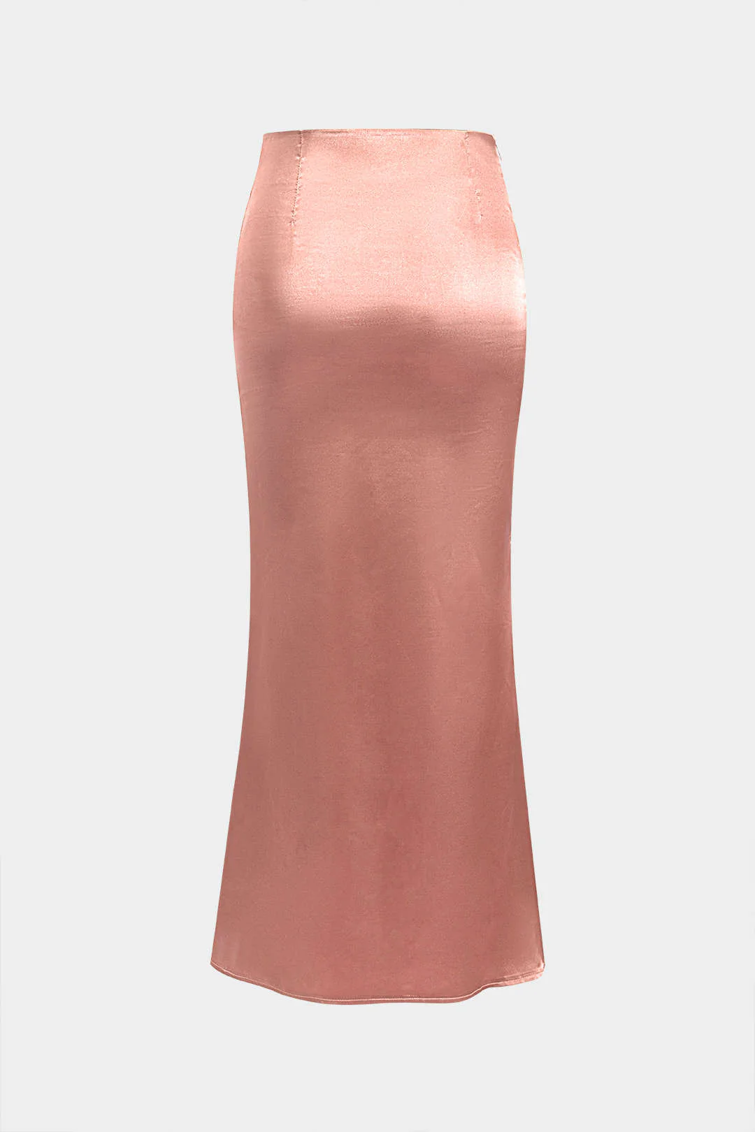 Solid Satin Zipper Skirt - Image 6