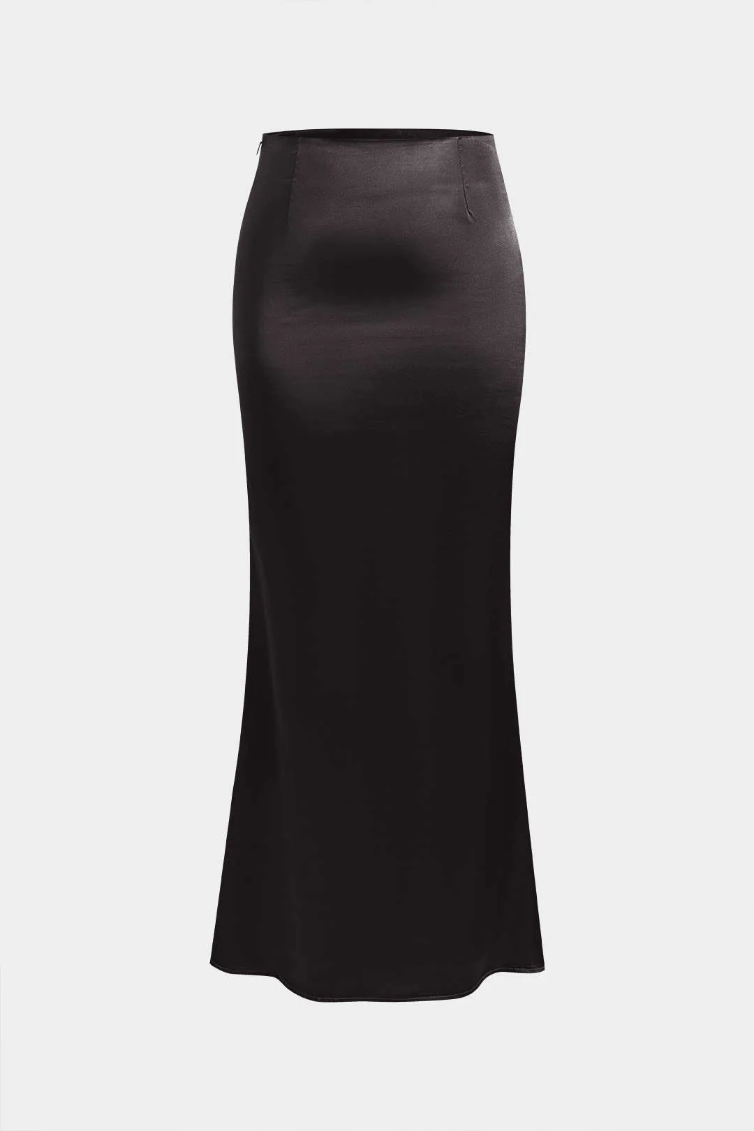 Solid Satin Zipper Skirt - Image 9