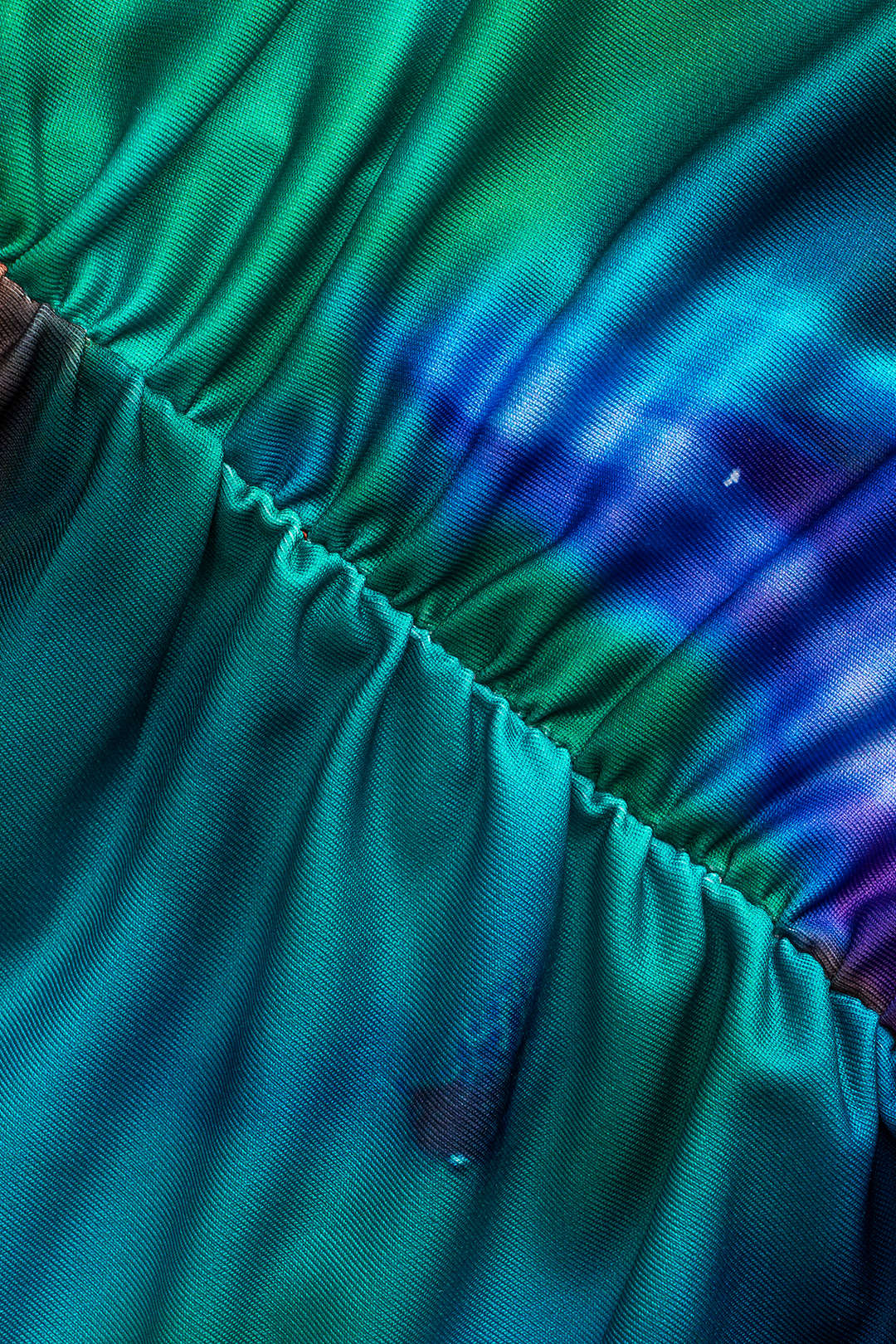 Tie Dye Ombre Print Ruched Twist Knot Skirt - Image 5