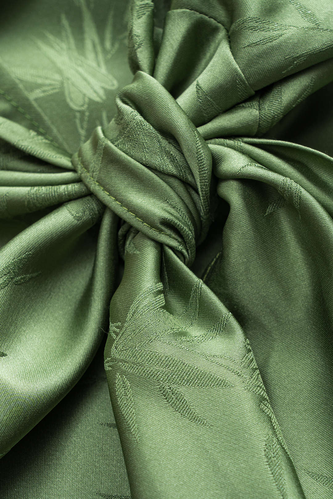 Jacquard Ruched Tie Front Split Skirt - Image 3