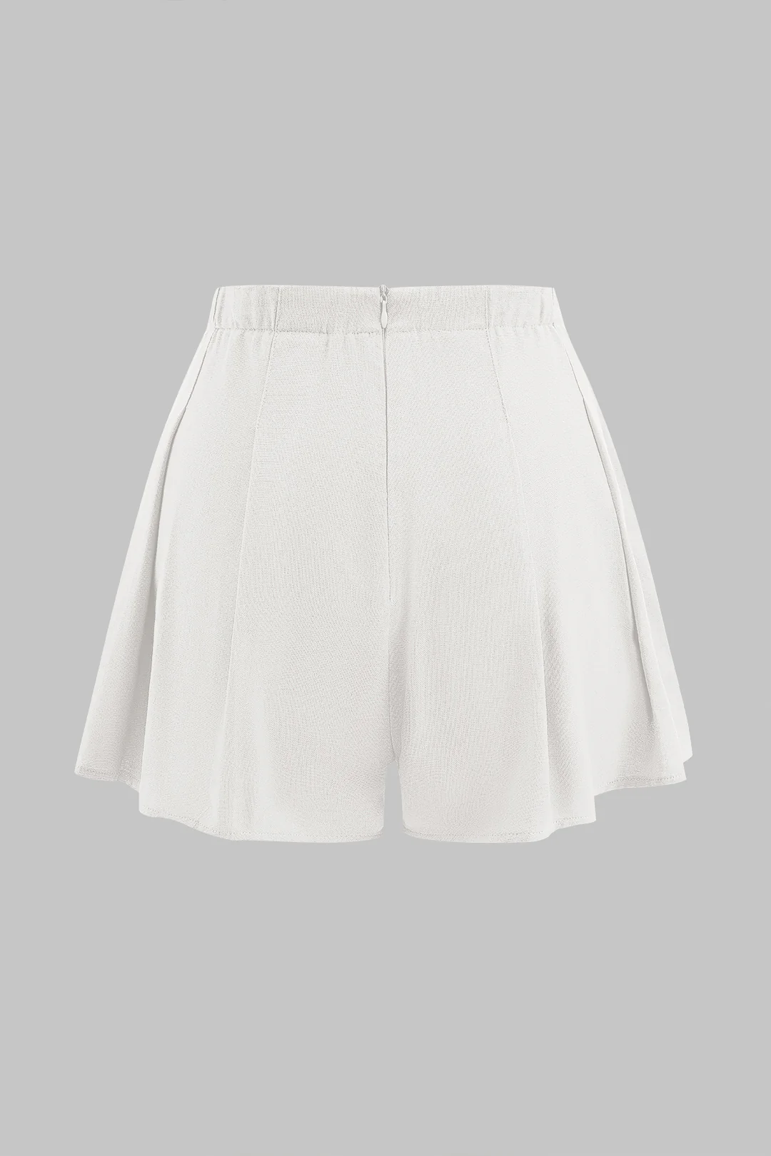 Linen Pleated Zipper Shorts - Image 14