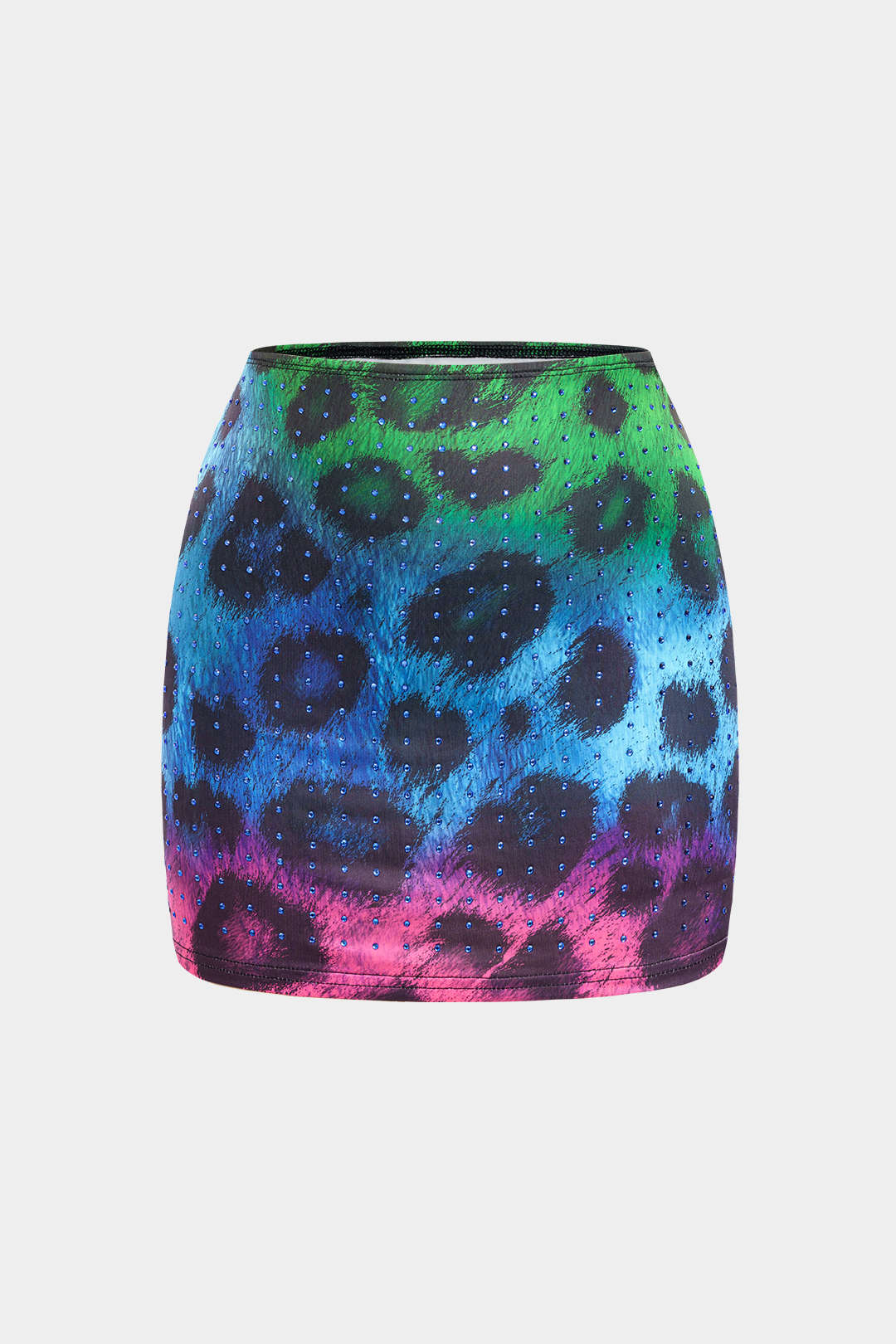 Leopard Pattern Rivet Skirt - Image 9