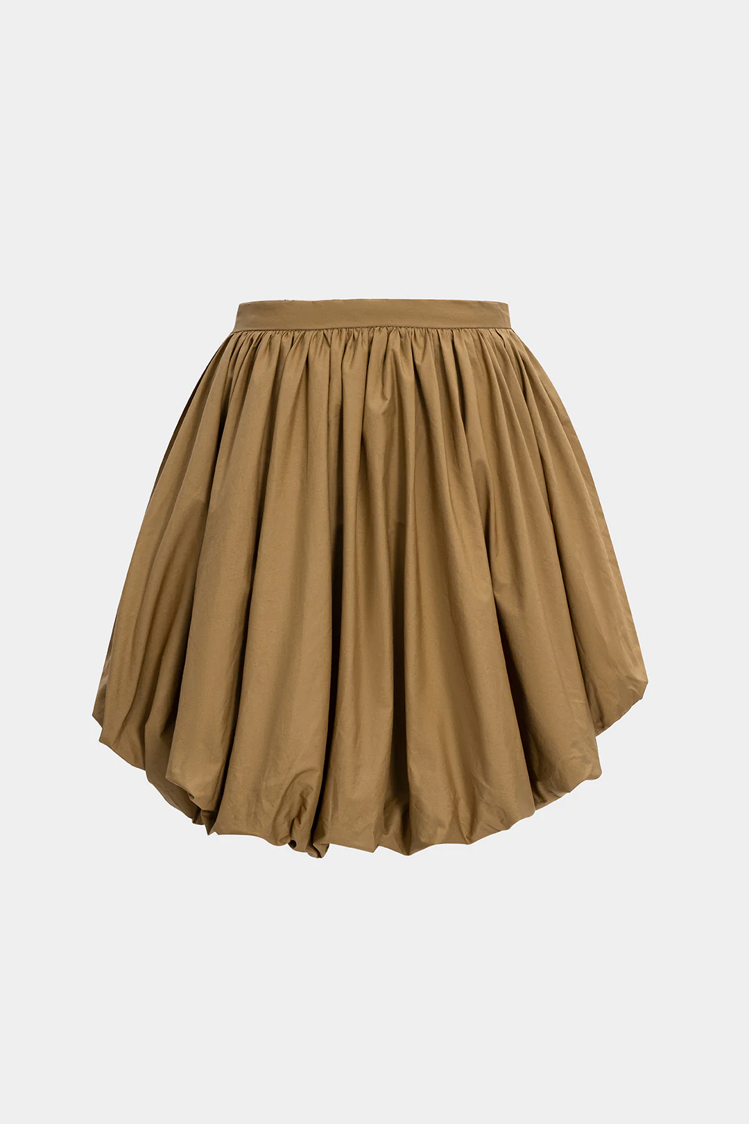 Solid Ruched Decorated Mini Skirt - Image 2