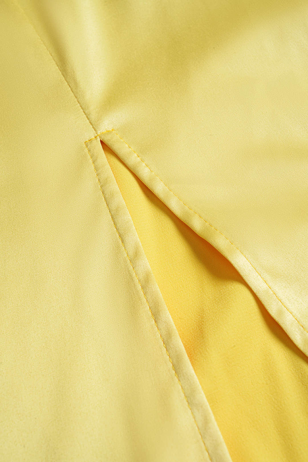 Ombre Print Chiffon Satin Ruched Twist Knot Split Skirt - Image 5