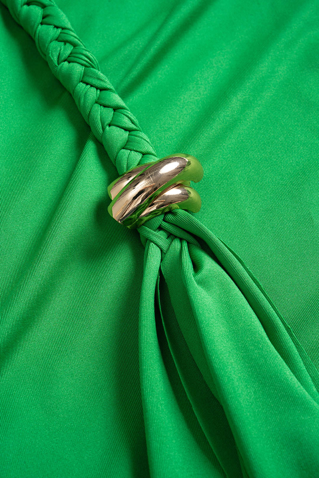 Metallic Decor Braided Ruched Skirt - Image 6