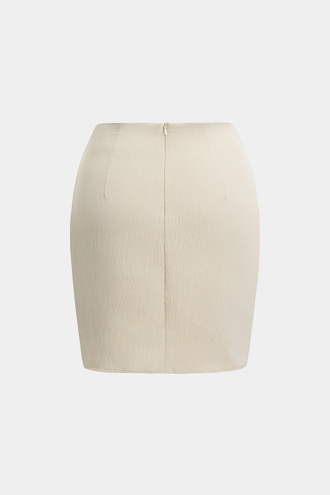 Ruched Twist Knot Zipper Skirt - Image 2
