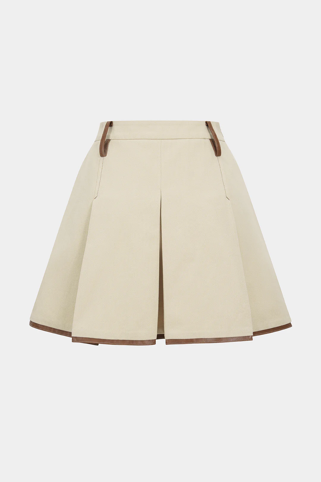 Contrast Pleated Mini Skirt - Image 2