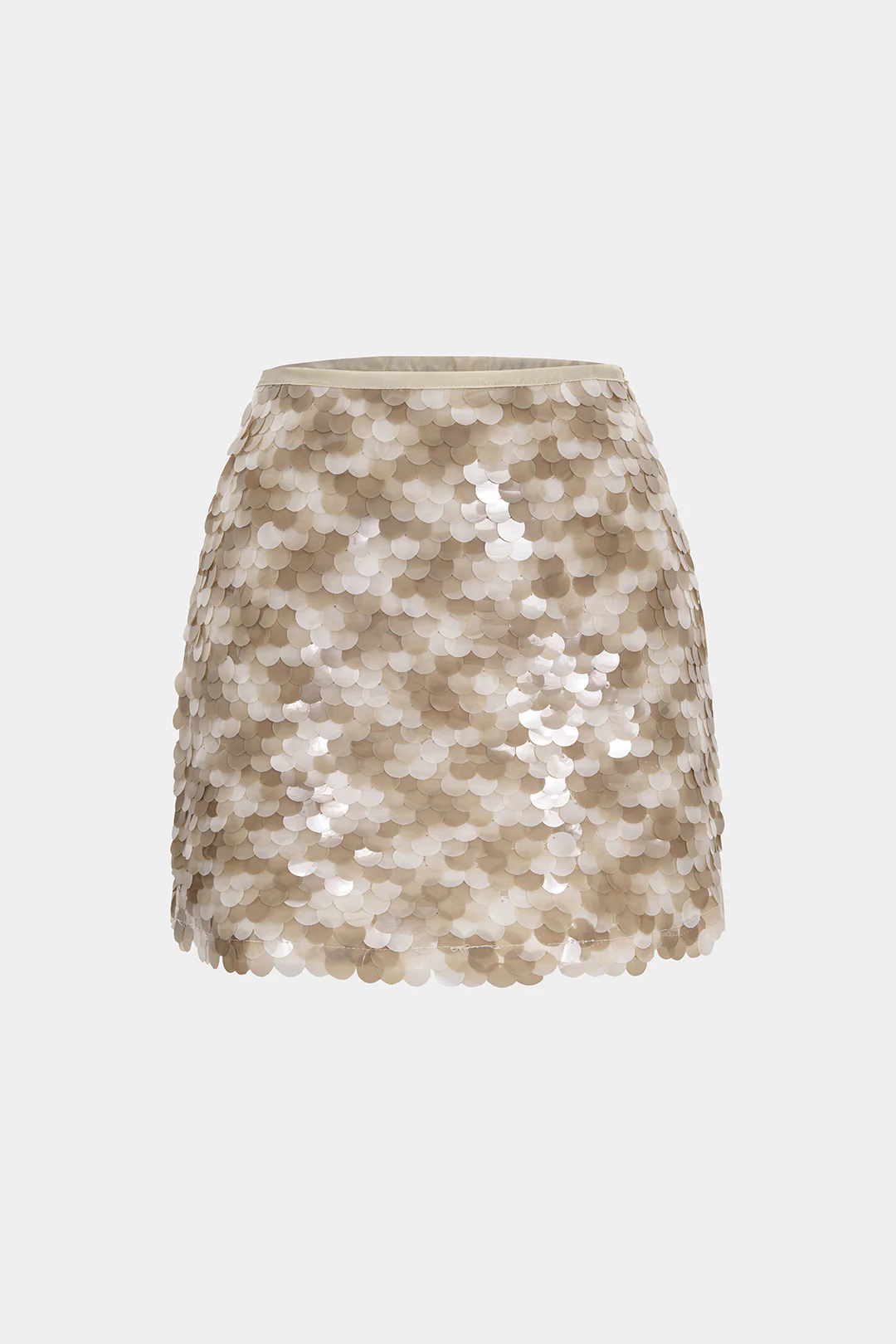 Colorblock Sequin Mini Skirt