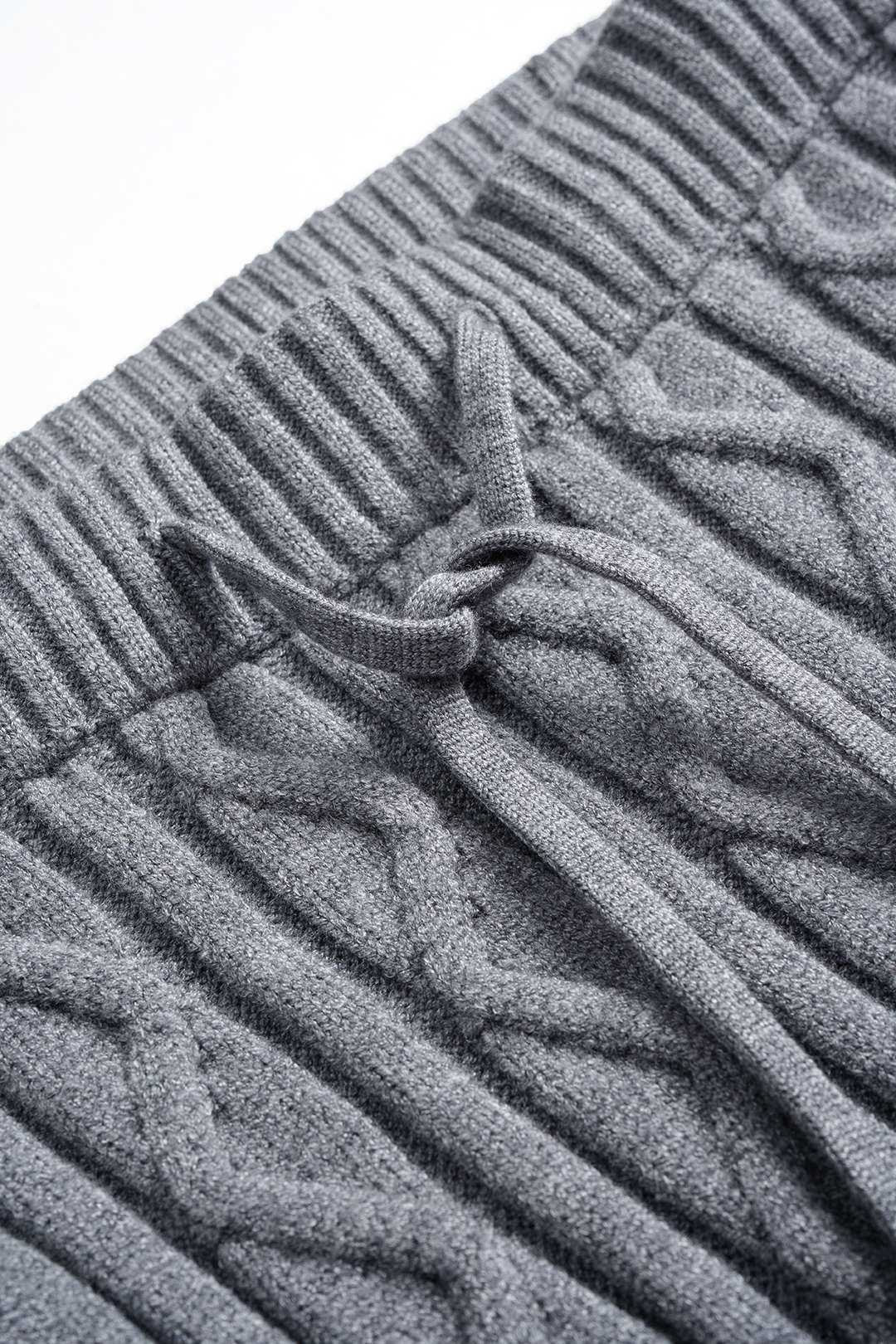 Knit Texture Tie-Up Skirt - Image 3