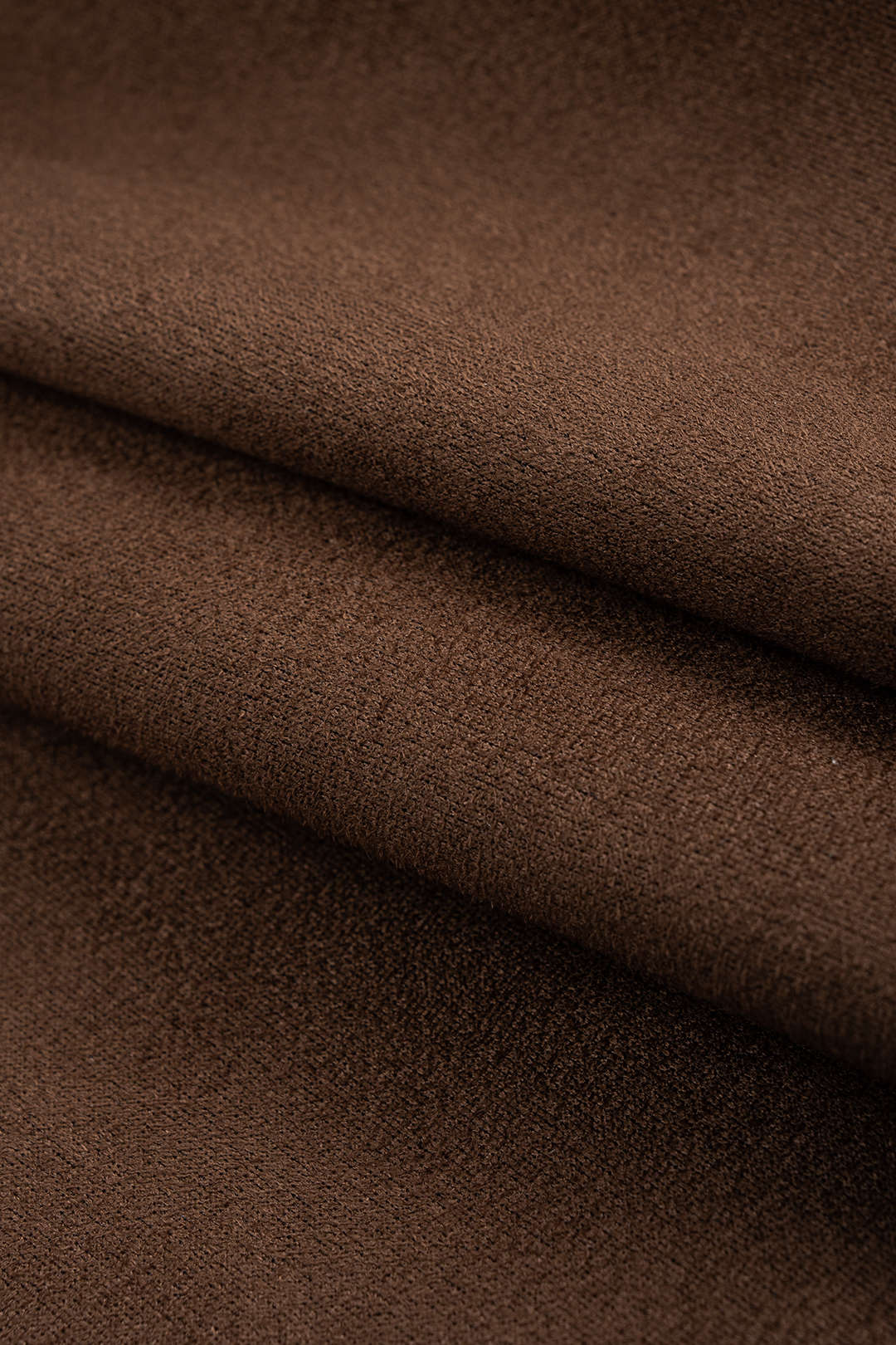 Suede Asymmetrical Ruched Side Split Zipper Skirt - Image 5
