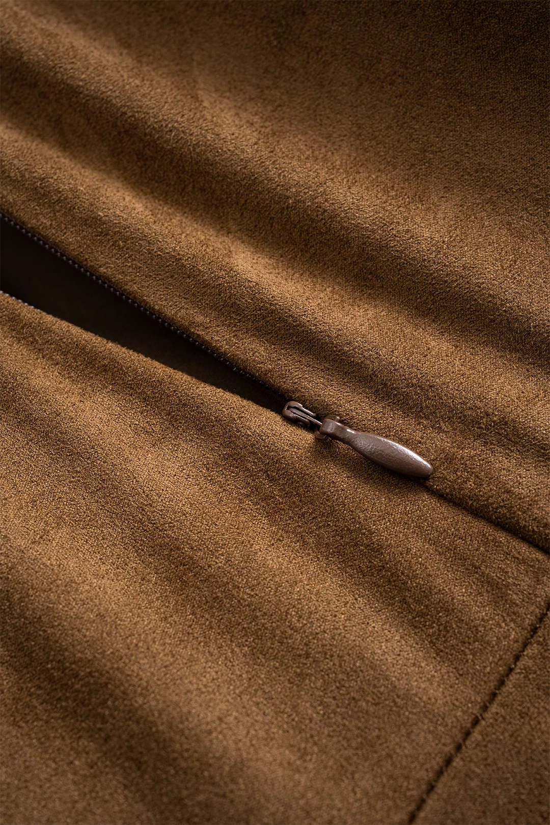 Suede Irregular Hem High Waist Skirt - Image 5