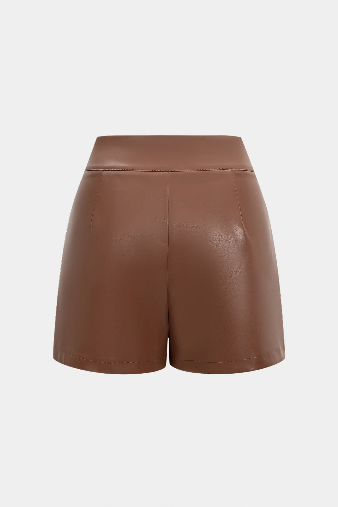 Faux Leather Braided High Waist Skort - Image 2