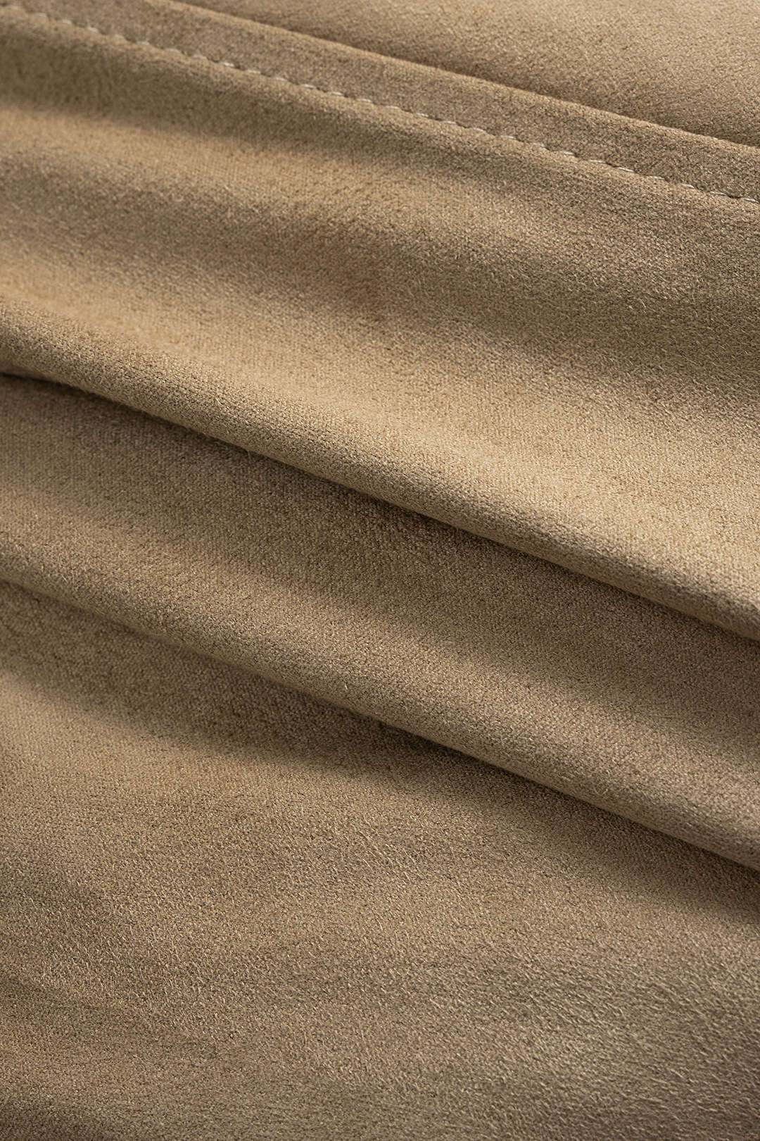 Suede Patchwork High Waist  Belted Skirt - Image 4
