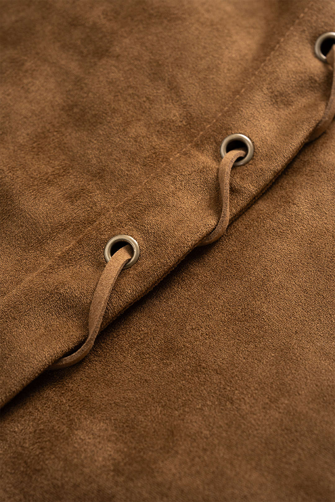 Suede Belted Irregular Hem High Waist Skirt - Image 7