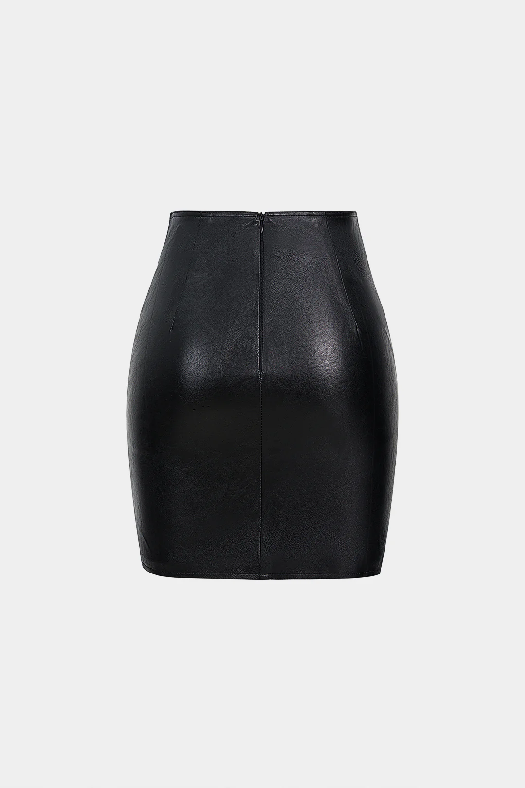 Faux Leather High Waist Skirt - Image 2