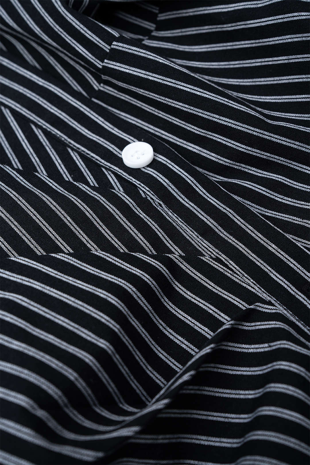 Stripes Print Asymmetrical Button Long-Sleeve Shirt - Image 3
