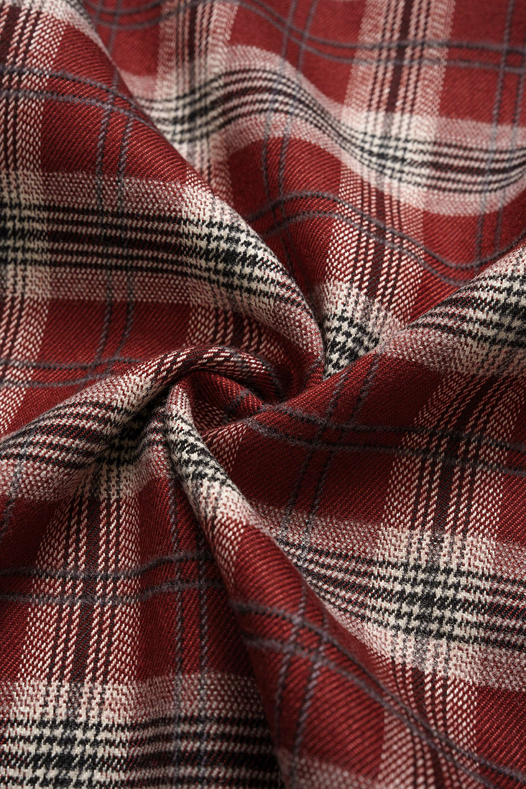 Plus Size Plaid Print Faux Leather Zipper Patchwork Skirt - Image 4