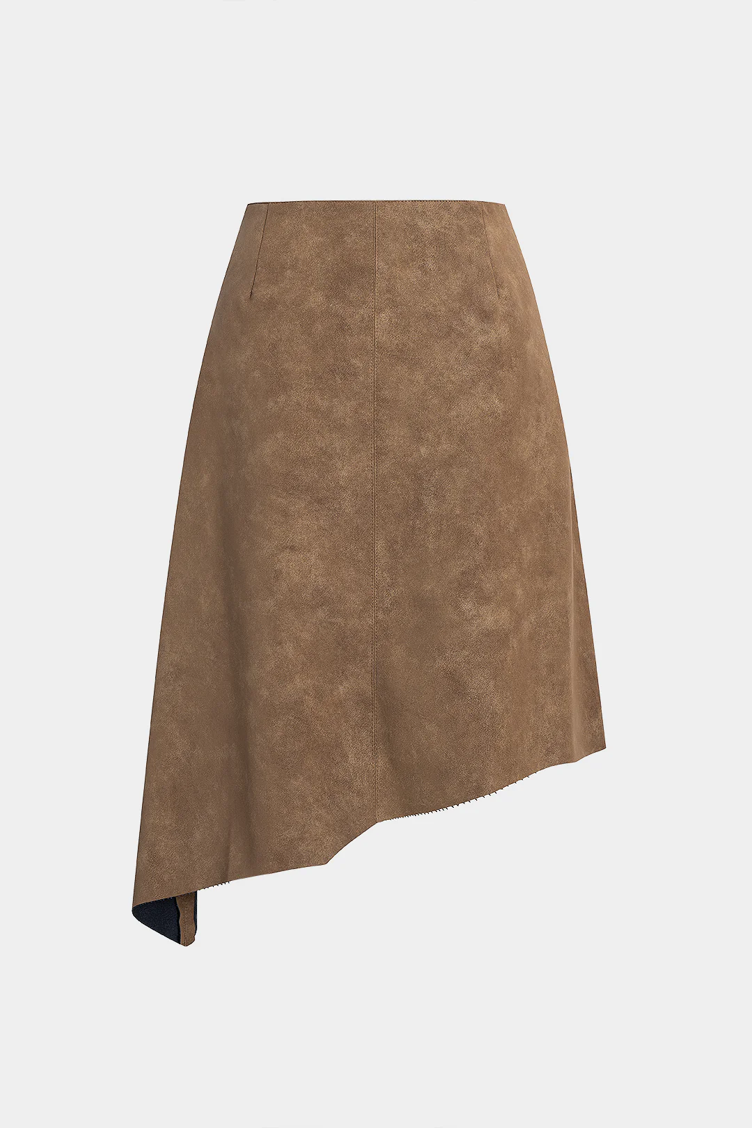 Faux Leather Asymmetrical Skirt - Image 2