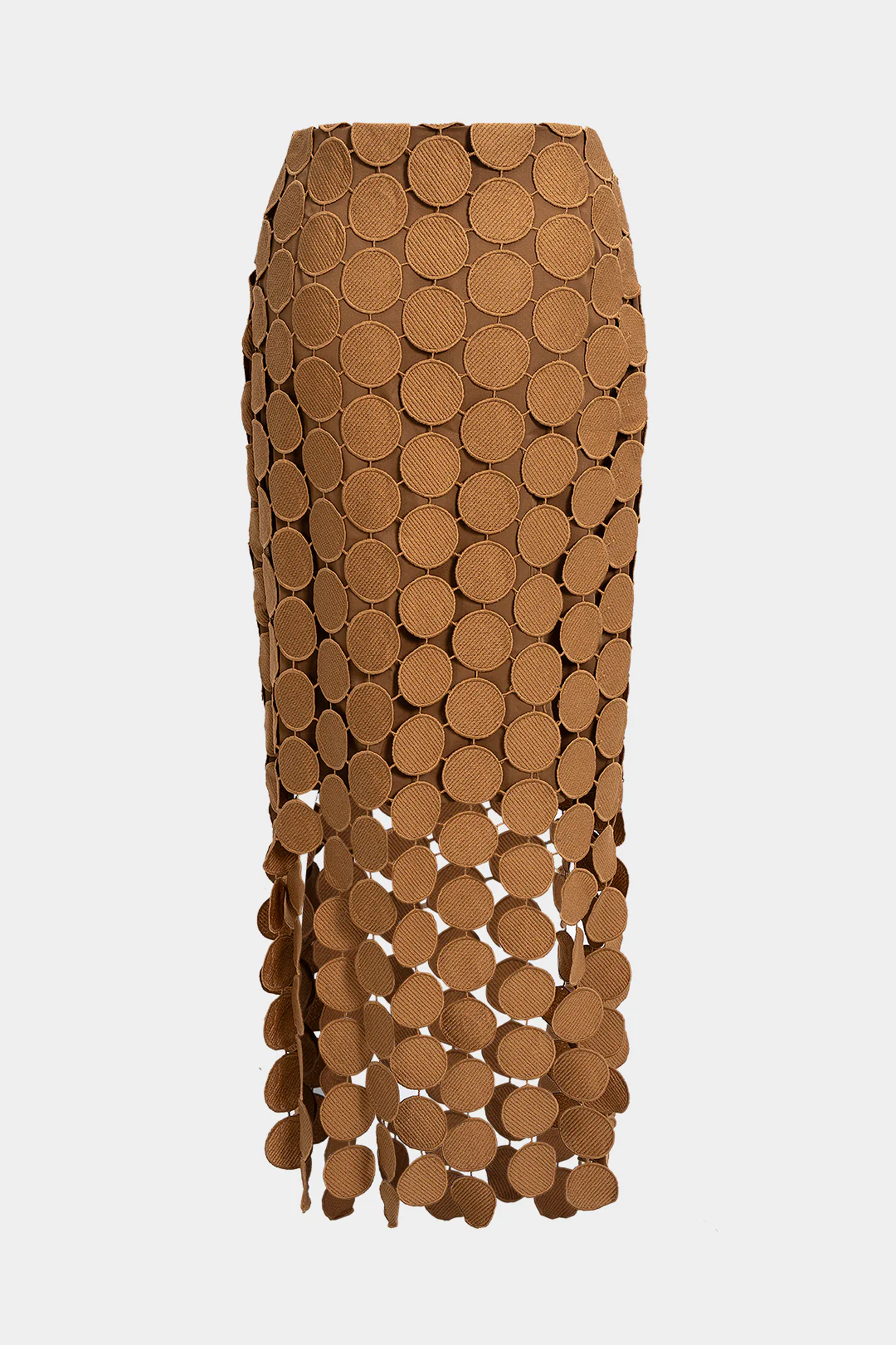 Solid Fringe Cut Out Skirt - Image 2