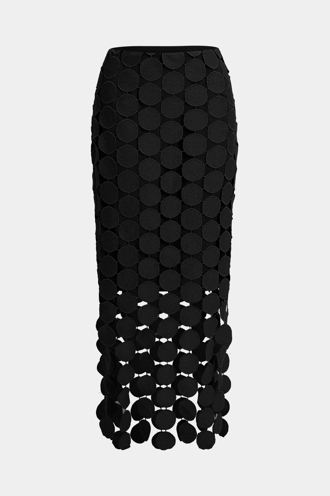 Solid Fringe Cut Out Skirt - Image 5