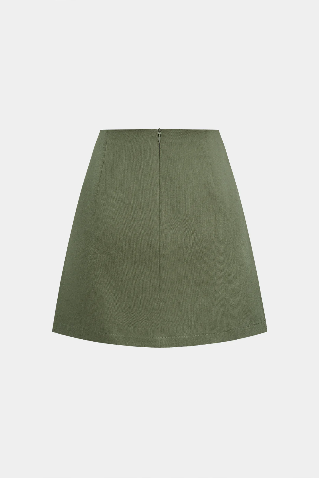Asymmetrical Button Mini Skirt - Image 2