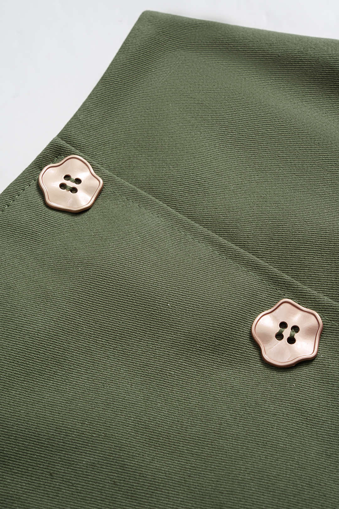 Asymmetrical Button Mini Skirt - Image 3