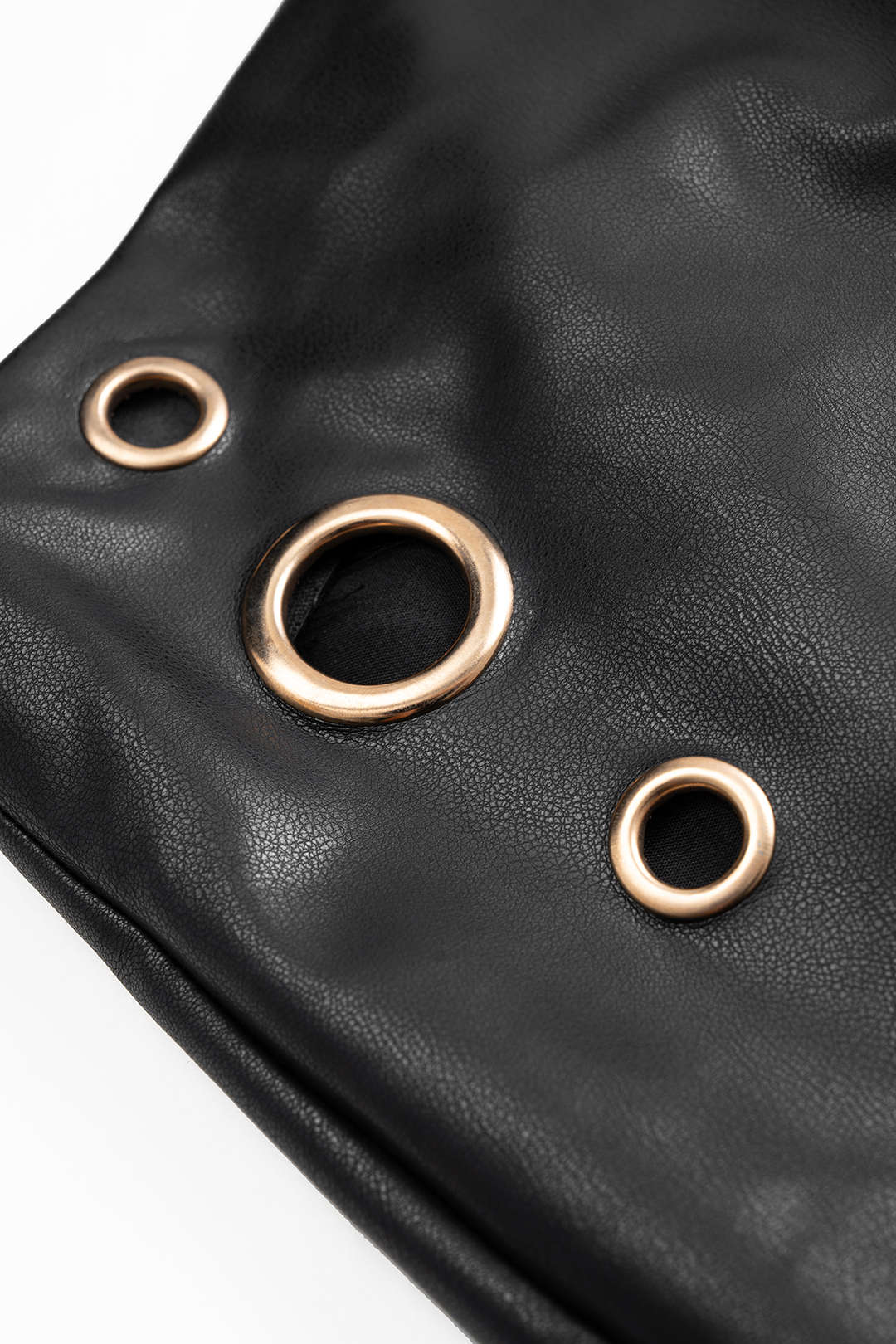 Faux Leather Eyelet Skirt - Image 3