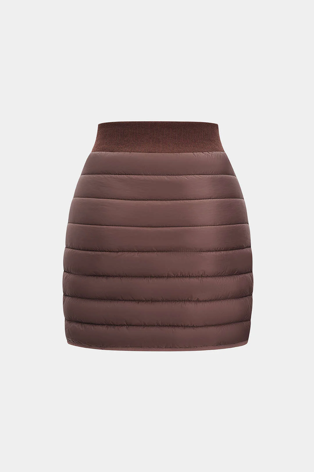 Patchwork Quilted Zipper A-Line Skirt - Image 2