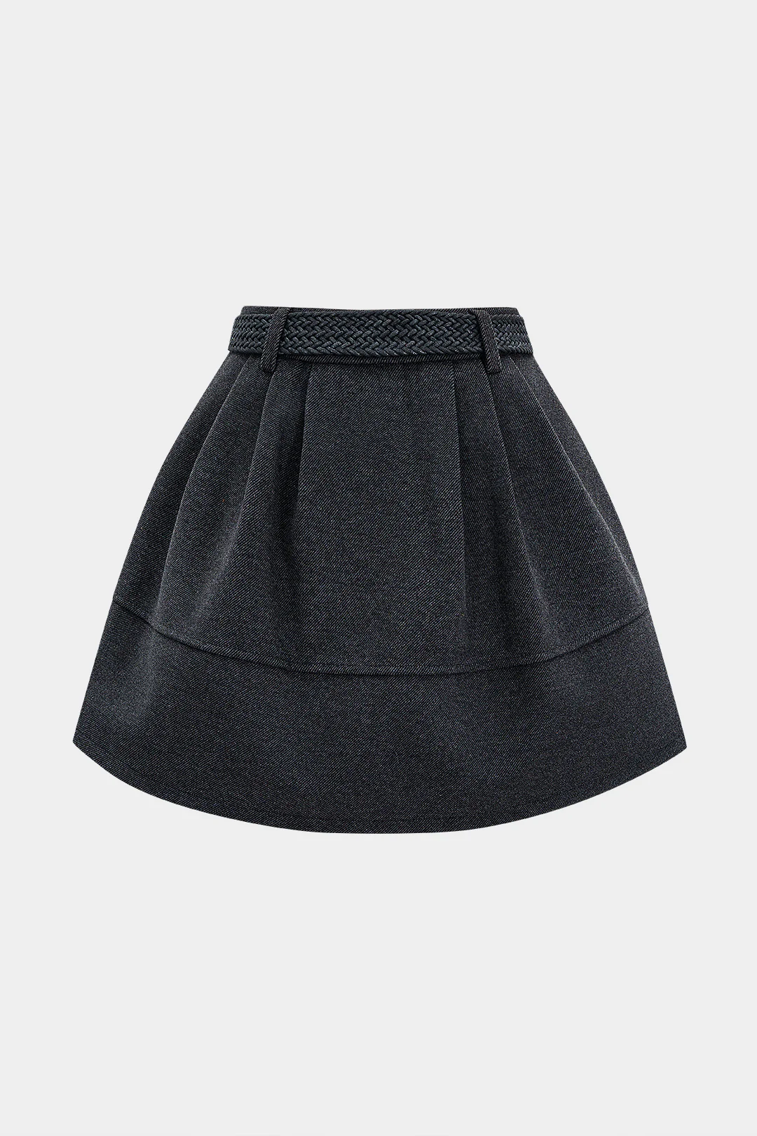 Woven Belted Pleated Skirt - Image 2