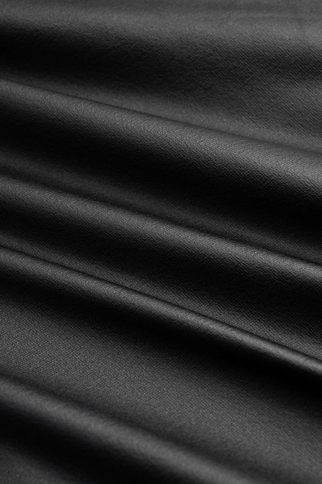 Faux Leather Quilted Patchwork Zipper Split Skirt - Image 4