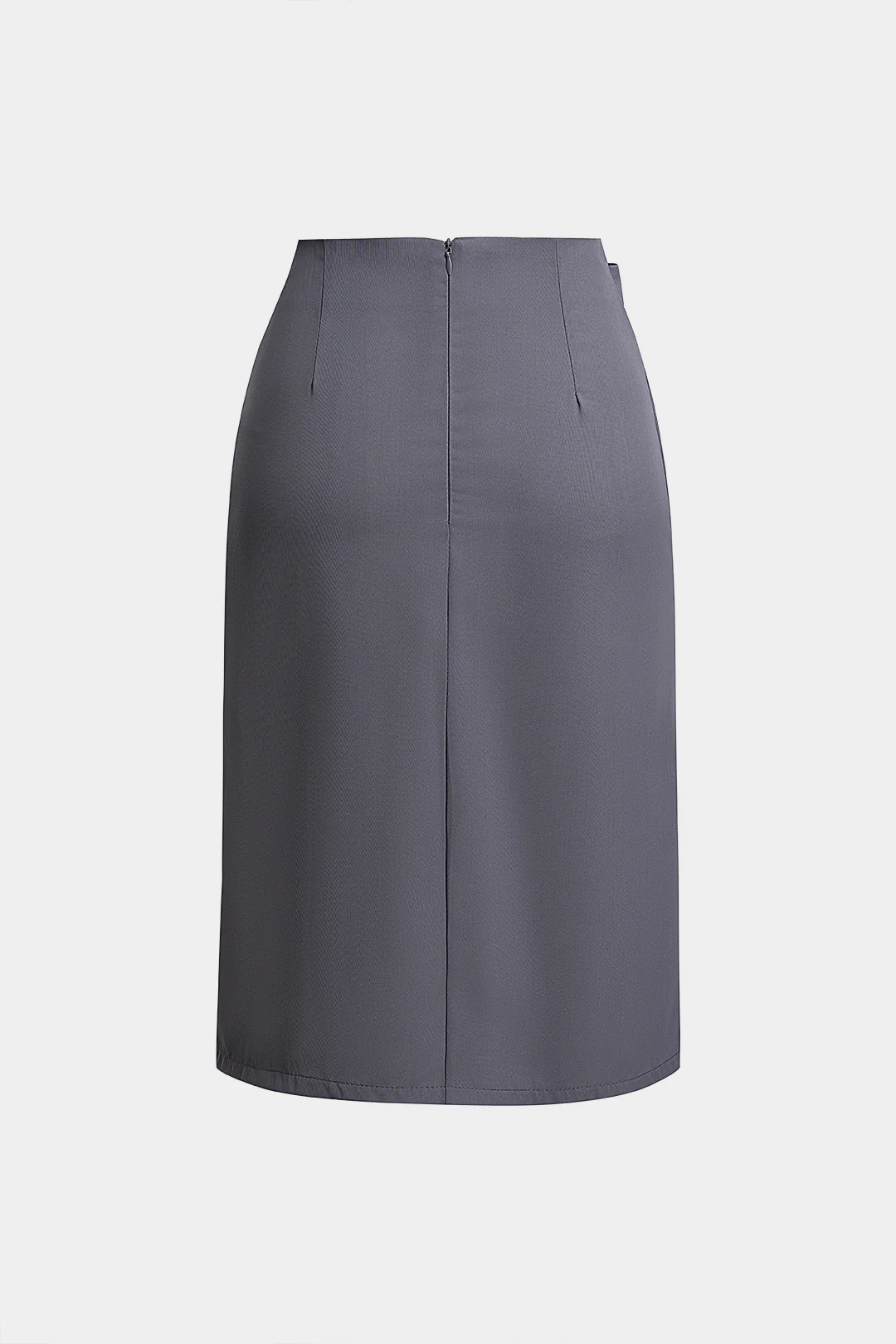 Asymmetrical Ruched Zipper Strappy Split Skirt - Image 2
