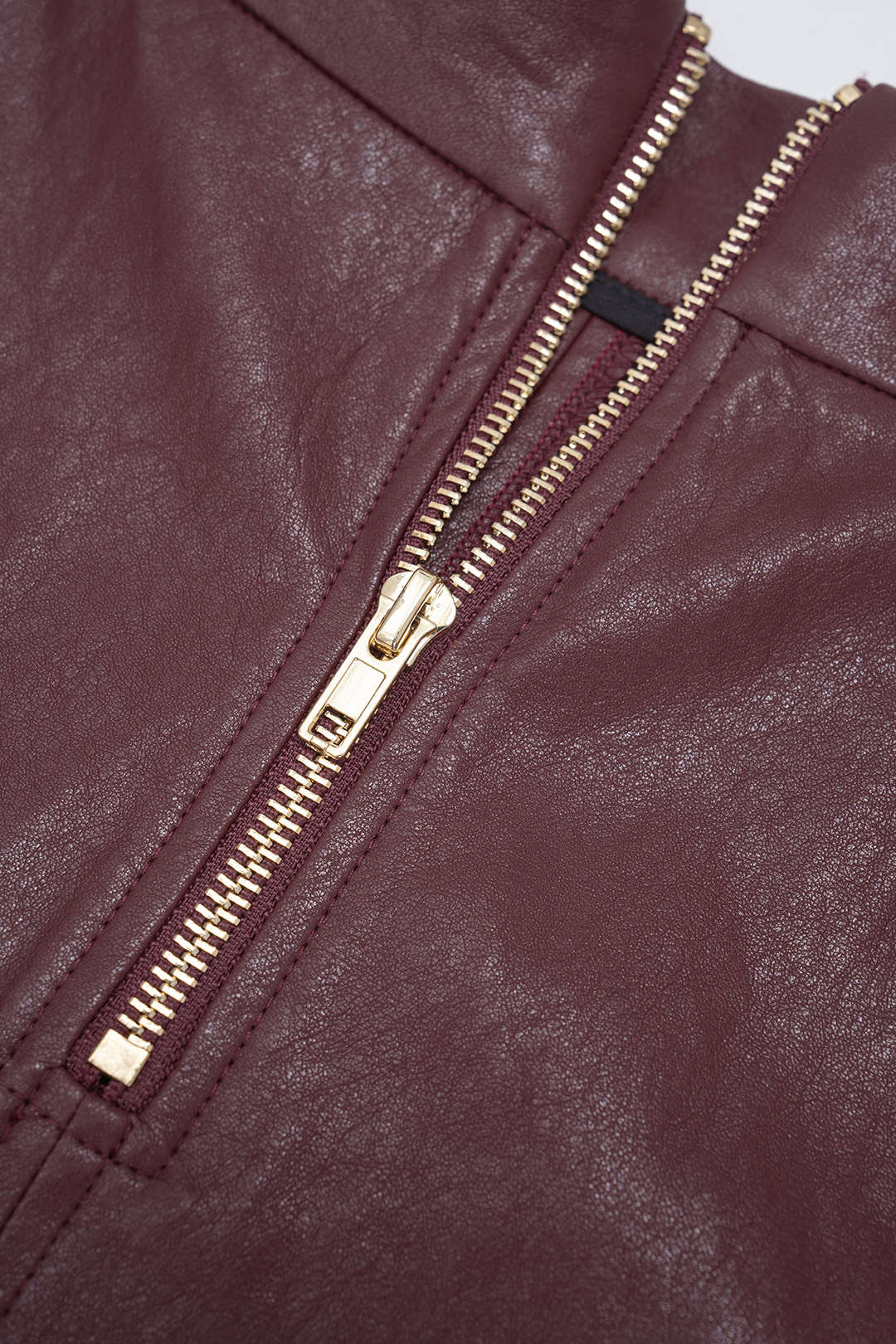 Faux Leather Metallic Belted Skirt - Image 3